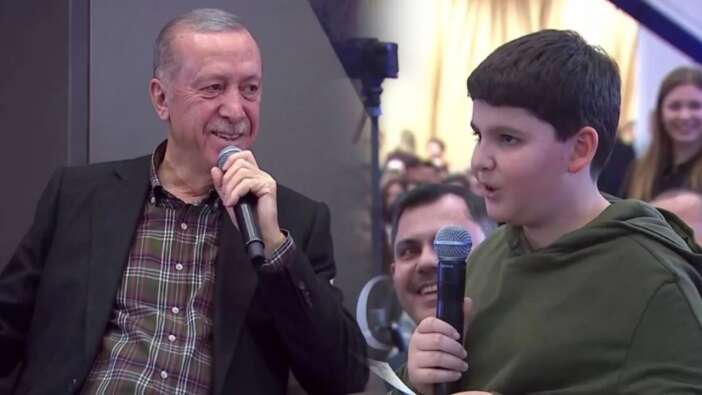 Cumhurbaşkanı Erdoğan ve torunu Ali Tahir'in diyaloğu gülümsetti: Siyasi tecrübe kazanmış oldum