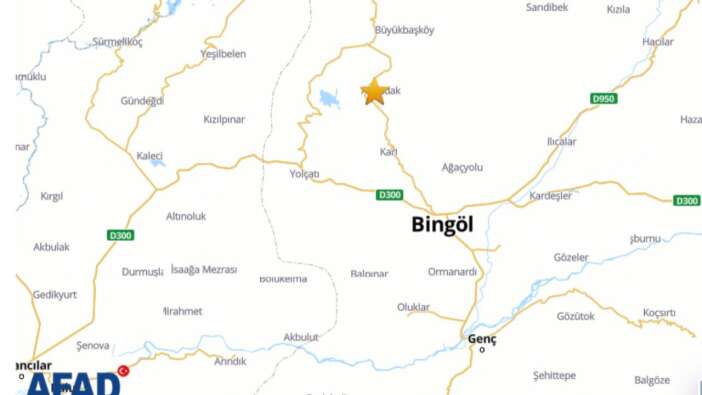 Bingöl'de korkutan deprem! İşte sarsıntının büyüklüğü
