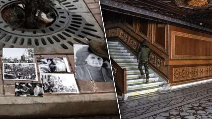 Devrik lider Esad, Rusya'ya kaçana kadar bu evde yaşadı! Yerdeki fotoğraflar dikkat çekti...