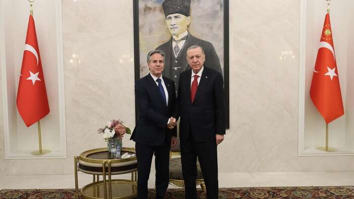 Blinken'a Türkiye'de net mesaj! Cumhurbaşkanı Erdoğan: PKK ve DEAŞ’a taviz yok