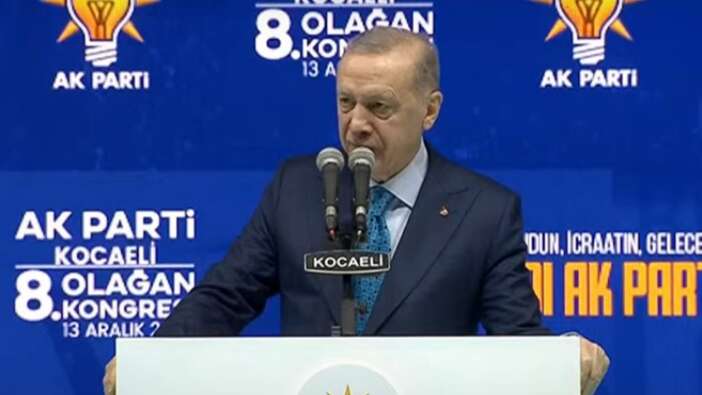 Cumhurbaşkanı Erdoğan, AK Parti Kocaeli 8. Olağan İl Kongresi'nde: Suriye meselesi bir turnusol oldu. Suriye krizi muhalefetin foyasını ortaya çıkardı