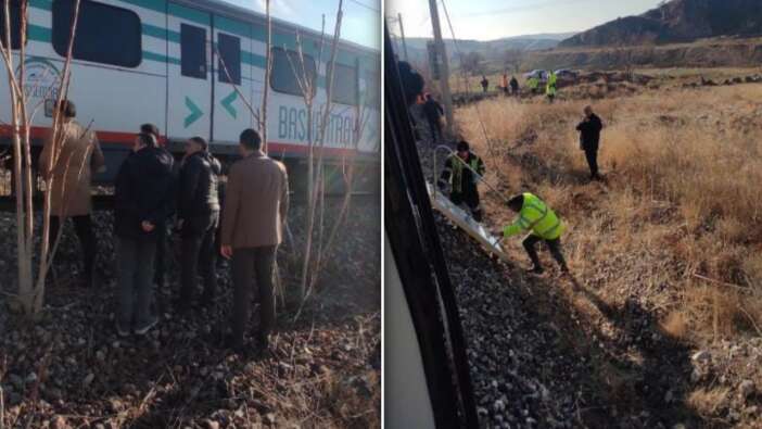 Makinistin refleksi felaketi önledi! Yolcu treninde büyük panik! Facia kıl payı atlatıldı...
