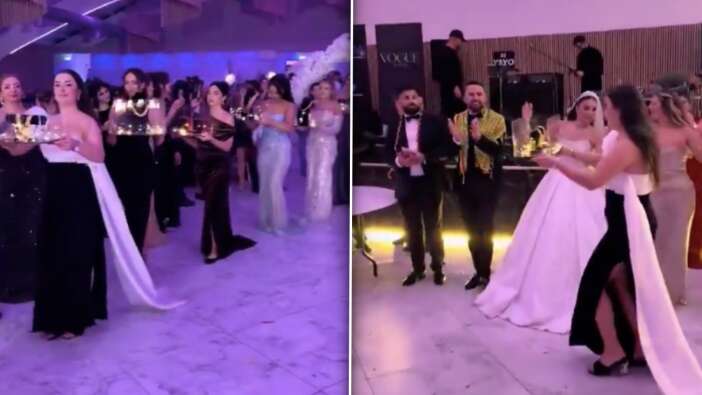 Sosyal medyada gündem oldu! Aşiret düğününde ilginç takı töreni...