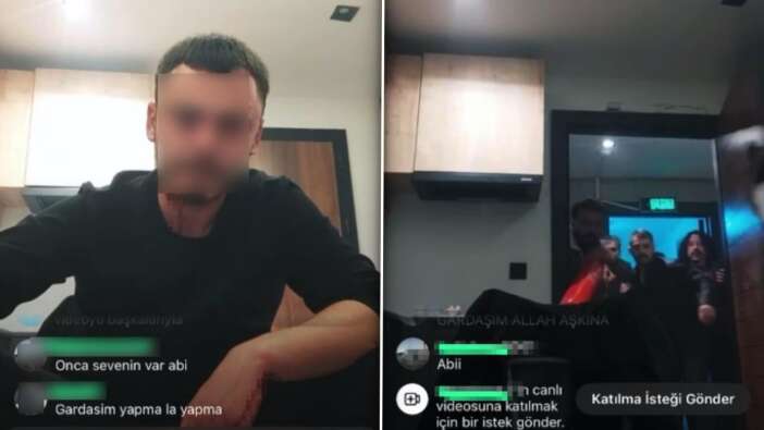Canlı yayında kendine zarar verdi! Polis kapıyı kırarak yayını bastı...