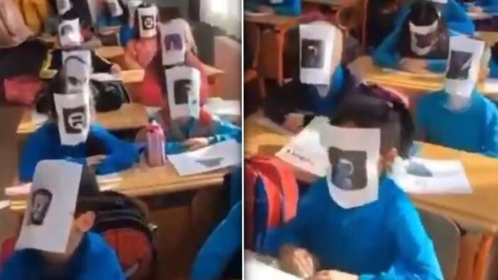 İlkokulda skandal görüntü! Öğrencileri kripto para reklamı için kullandı! İnceleme başlatıldı!