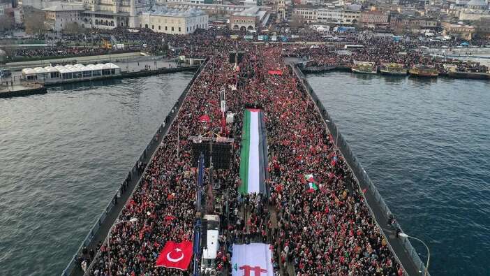 Galata Köprüsü'nde tarihi Gazze mitingi: İşte alana giriş ve ulaşım detayları...