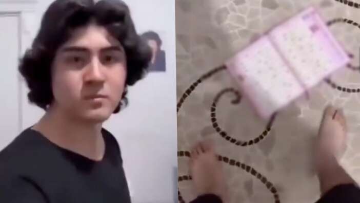 Ferdi Tayfur hayranı olan Talha Siraç Ünlü’den skandal hareket! Kuran-ı Kerim'in üzerine oturdu! Gözaltına alındı!