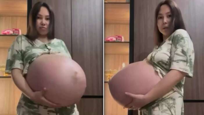 Göbeğini gösterince viral oldu! Elleriyle tutmak zorunda kaldı! Yorum yağdı...