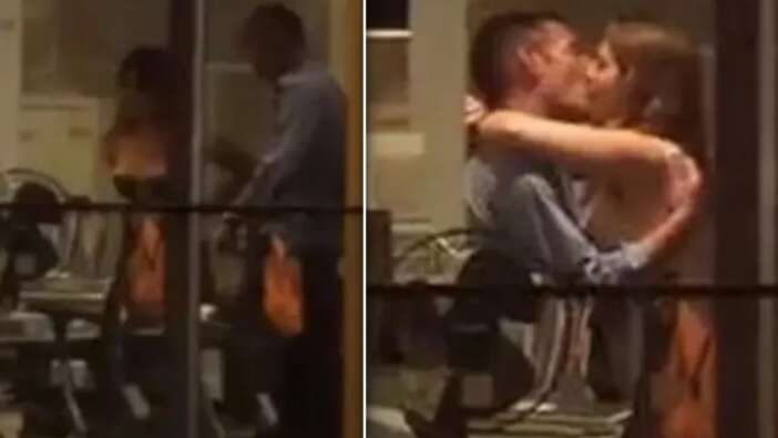 Ofis camlarının görünmediğini düşündüler... İlişkiye giren çiftin görüntüleri viral oldu!