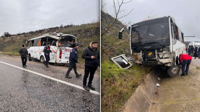 Balıkesir Gönen'de servis aracı kaza yaptı: 4'ü ağır 26 kişi yaralandı!
