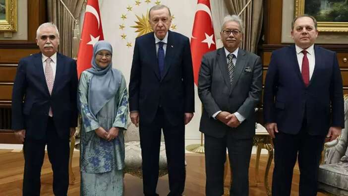 Cumhurbaşkanı Erdoğan Malezya Yüksek Yargı yetkililerini kabul etti