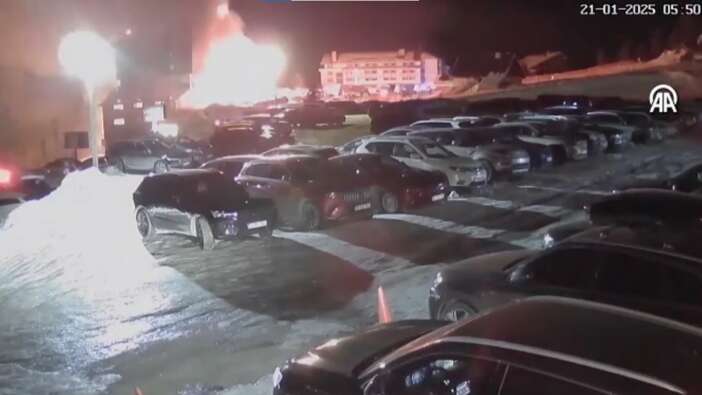 Kartalkaya'daki otel yangınına ait güvenlik kamerası görüntüleri ortaya çıktı! İşte facianın ilk saatinde yaşananlar
