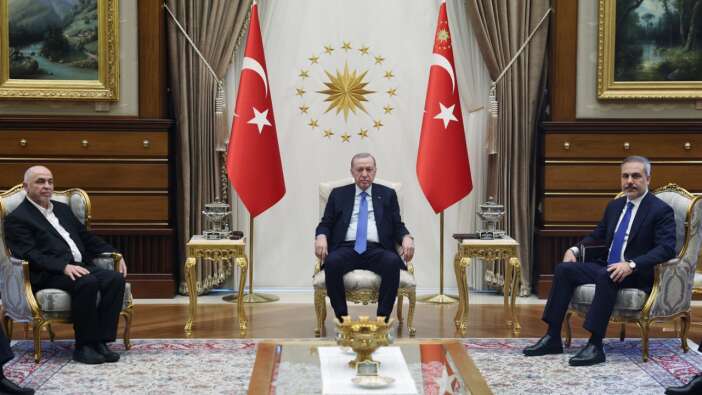 Ateşkes sonrası ilk ziyaret! Cumhurbaşkanı Erdoğan, Hamas heyetini kabul etti