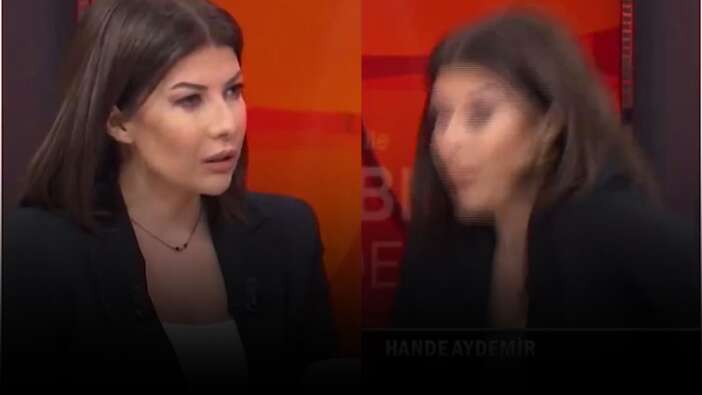 Canlı yayında şok anlar! Hande Aydemir bir anda yere düştü