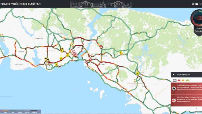 İstanbul'da çile başladı! Trafik yoğunluğu yüzde 80! İşte son durum...