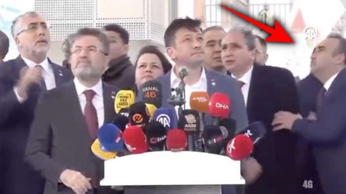 Bakanların zor anları! Konuşma sırasında tente uçtu! Bakan Kacır'ın panikle kaçışı dikkat çekti...