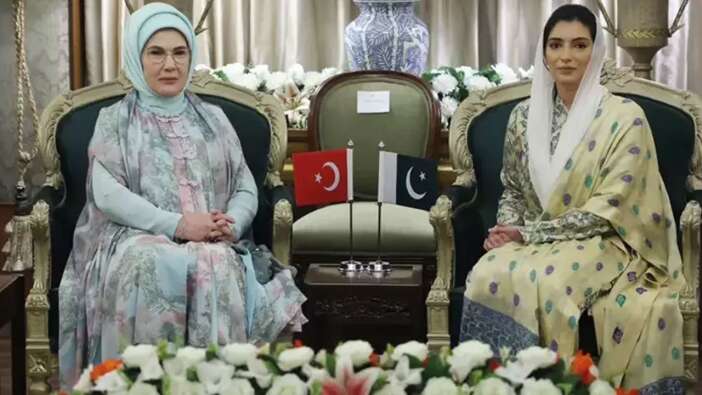 Emine Erdoğan, Pakistan Cumhurbaşkanı Zerdari'nin kızı Asıfa Butto ile görüştü! Pakistan'da eğitim için ortak çalışma hamlesi!
