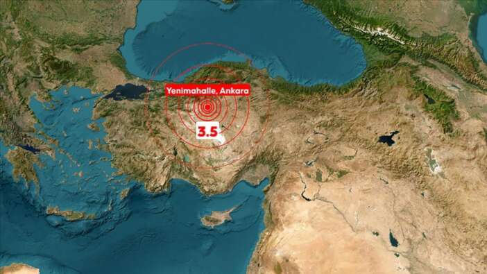 Ankara Yenimahalle'de 3,5 büyüklüğünde deprem! Çevre iller de sallandı!