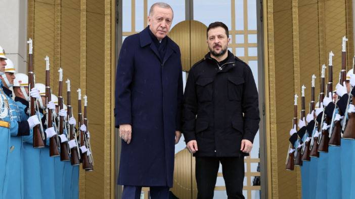 Cumhurbaşkanı Recep Tayyip Erdoğan'dan Volodimir Zelenski'ye jest: Fotoğraftaki detay dikkatlerden kaçmadı!