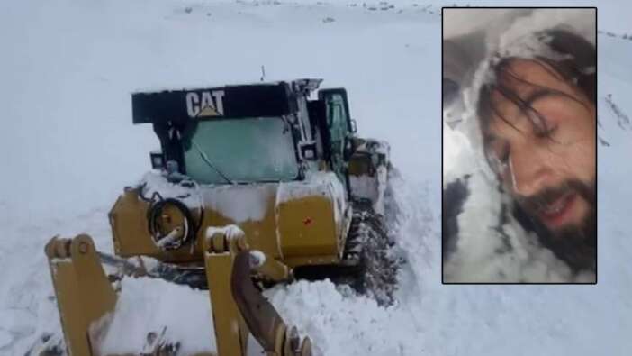 Şırnak'ta karla mücadele ekibinde görevli kepçe operatörü çığ altında kaldı