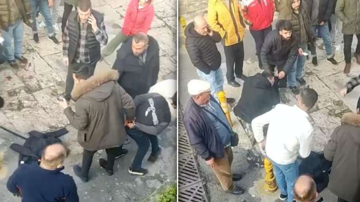 Fatih'te polise sopalı saldırı! Yankesicinin sonu adliye oldu! Saldırı anları kamerada...