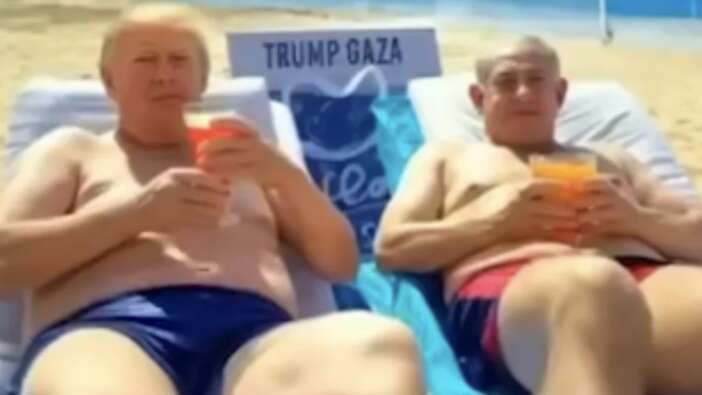 Donald Trump hayalindeki Gazze'yi yapay zekaya yaptırdı: Kanlı toprakta Netanyahu ile havuz keyfi!