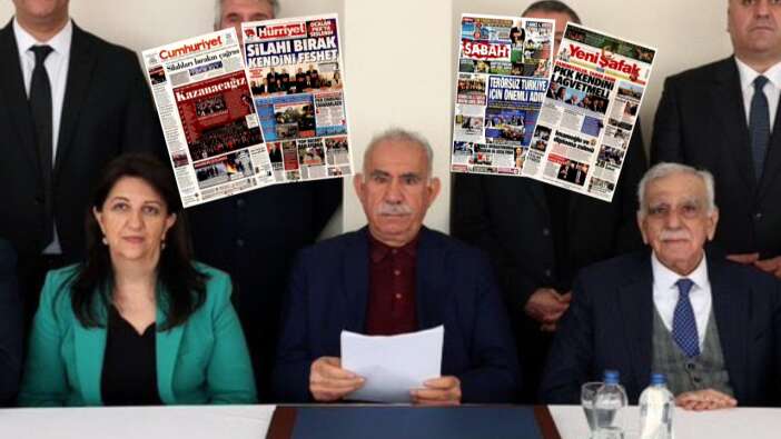 Terör örgütü elebaşı Abdullah Öcalan'ın tarihi çağrısı gazete manşetlerinde! Hangi gazete nasıl gördü? İşte bugünkü Hürriyet, Milliyet, Sabah, Takvim, Yenişafak, Cumhuriyet, Sözcü gazete manşetleri...