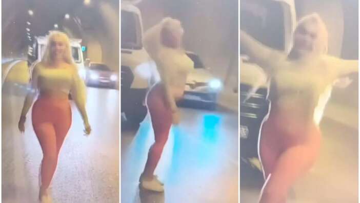 İzmir'de trafik ve can güvenliğini hiçe sayan olay! Skandal görüntüler polis ekiplerini harekete geçirdi: Tünelde dans edip araçları durduran kadın gözaltına alındı