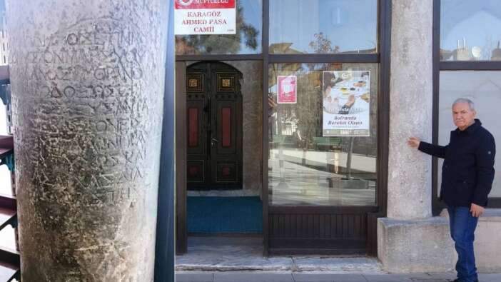 Kütahya Karagöz Ahmed Paşa Camii'nde tarihi sütunlar keşfedildi