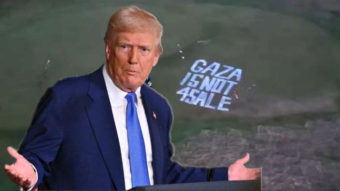 Skandal Gazze planının intikamını Trump'ın golf sahasından aldılar! "Gazze satılık değildir"