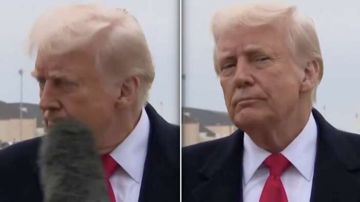 Donald Trump’ın yüzüne mikrofon çarptı: 'Ölüm bakışı' sosyal medyayı salladı!