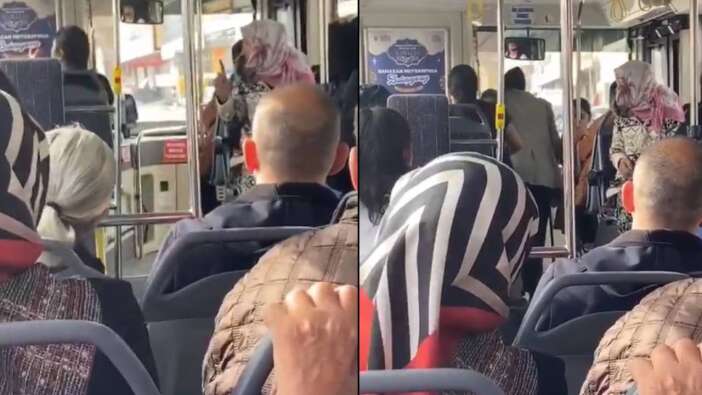Tanımadığı kadına otobüste evlilik teklifi etti, yolcuların hayretler içinde izledi
