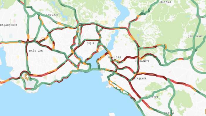 İstanbul'da bayram yoğunluğu! Trafik kilit: Harita kıpkırmızı! Yoğunluk yüzde 90'ı aştı...