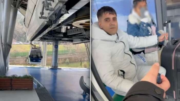Teleferikte şok final: Aranması olan şahıs tatil dönüşü sürprizle karşılandı: "Doğukan gel, Asayiş"