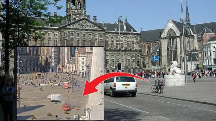 Amsterdam'da akılalmaz intihar girişimi! Dam Meydanı'na kırmızı bir araçla gelip patlatmak istedi