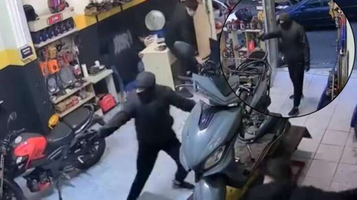 Piyalepaşa'da motosiklet tamirhanesine baskın yapan maskeli 2 saldırgan kurşun yağdırdı