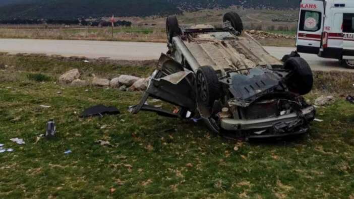 Afyonkarahisar’da otomobil devrildi! 2’si çocuk 5 kişi yaralandı