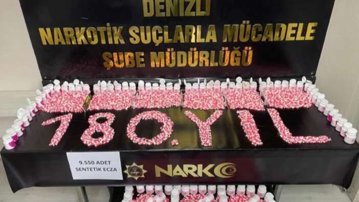 Denizli’de zehir tacirine darbe: 10 bine yakın uyuşturucu hap yakalandı