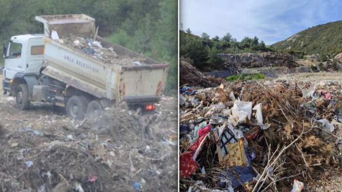 Belediye bunu yaparsa halk ne yapmaz...  Urla'da çevre skandalı!  Belediye ve firmaya milyonluk ceza!