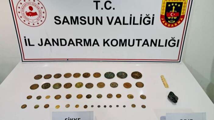Samsun'da tarihi eser operasyonu: 47 sikke ele geçirildi