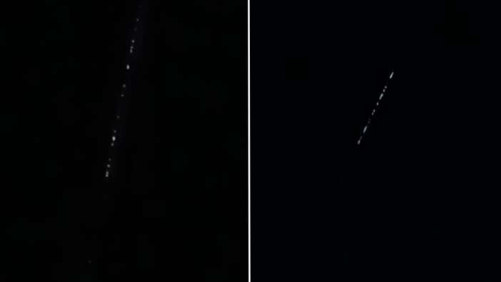 Yüksekova’da Starlink uyduları gökyüzünü aydınlattı