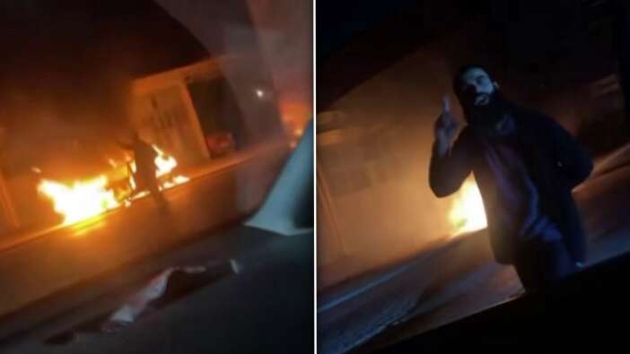 Daha taksitini bitirmediği aracını cayır cayır yaktı! Sakarya'da şoke eden protesto: Zulme tepki!