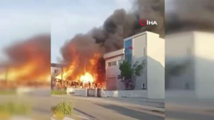 Pendik Ramazanoğlu’nda fabrika bahçesinde palet yangını: İtfaiye ekipleri müdahale ediyor