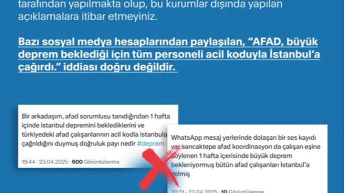 Bu da afet yaygaracısı terörü! İletişim Başkanlığı AFAD ile ilgili korkutan iddiaları yanıtladı!
