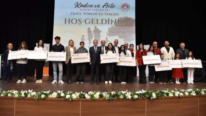 Başiskele’de “kadın ve aile” temalı resim yarışması: Öğrenciler ödüllendirildi
