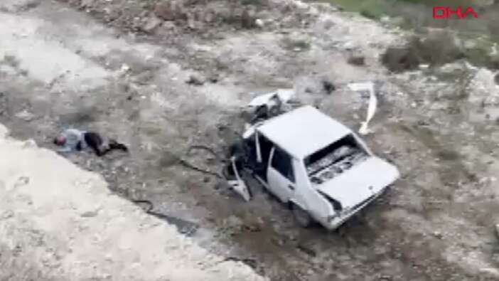 Kütahya Tavşanlı’da korku dolu kaza: Otomobil şarampole uçtu, sürücü yaralı