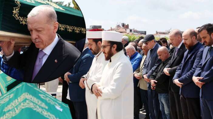 Cumhurbaşkanı Erdoğan, lisedeki Arapça öğretmeni Ahmet Karaman'ın tabutunu omuzladı