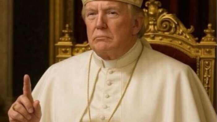 "Trump’tan şok paylaşım: Kendini Papa yaptı, tepkiler çığ gibi!"