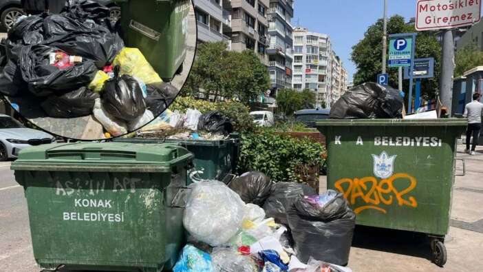 İzmir'i çöp dağları sardı! Konak'ta grev kararı sonrası sokaklarda kokudan yürünmüyor