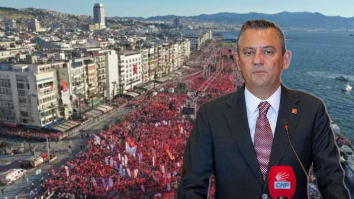 CHP İzmir mitinginde yine klasik senaryo! Özgür Özel “2 milyon” dedi, emniyet “70 bin” saydı...